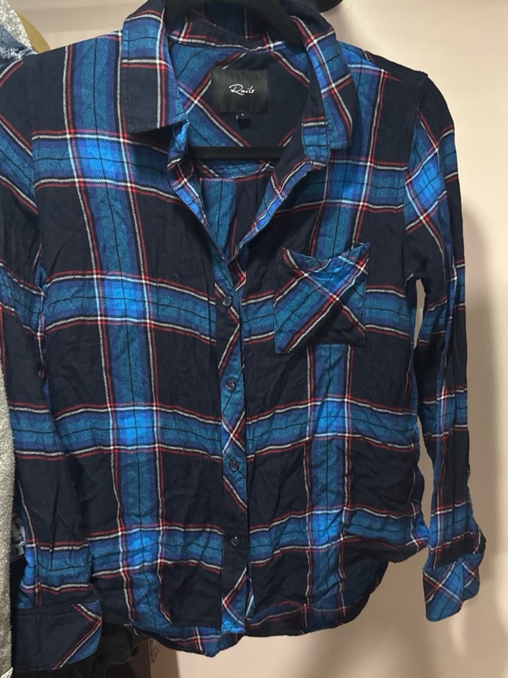Rails Navy, Red, White Plaid Shirt